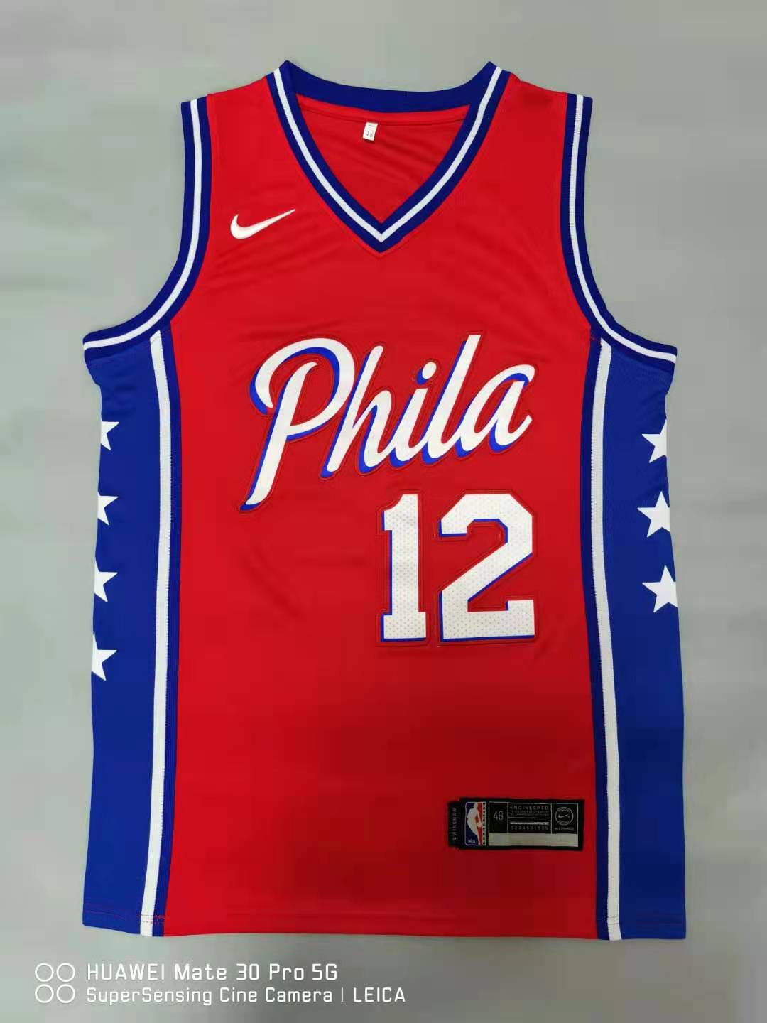 Cheap Men Philadelphia 76ers 12 Harris Red 2021 Nike Game NBA Jersey